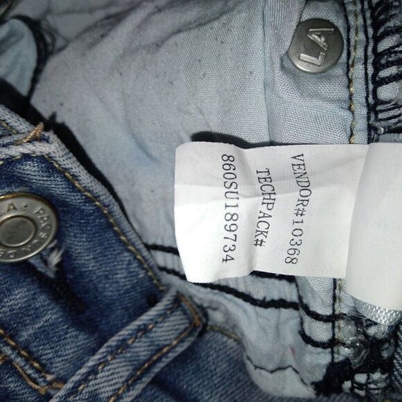 PacSun Jeans Women's Sz 24 Vintage Icon Raw Hem Blue Mid Rise Pants Ripp… - Picture 9 of 10